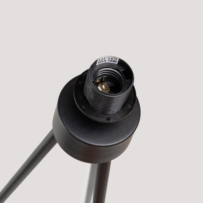 Marbella Lux - Lámpara de Pie - 1-Luz Beige/Negro - Fieltro y Acero - E27 - IP20 - 134 cm