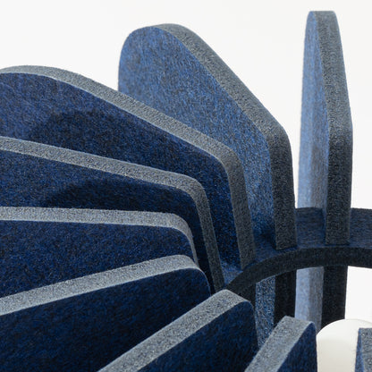 Lámpara de Pie MULA - Azul Marino/Negro - Fieltro/Acero - 1 LED máx. 15 W - E27 - IP20 - 134 cm