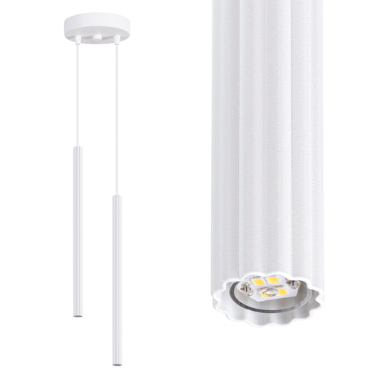 Arche - Lámpara Colgante - 2P - Blanco - Acero - G9 - IP20 - Bombilla No Incluida - Longitud 118 cm
