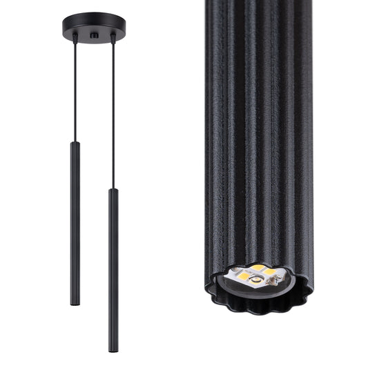 Arche - Pendant Light - 2-Light - Negro Acero - G9 LED No Incluida - IP20 - 118 cm