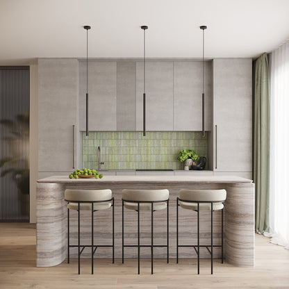 Arche - Pendant Light - 2-Light - Negro Acero - G9 LED No Incluida - IP20 - 118 cm