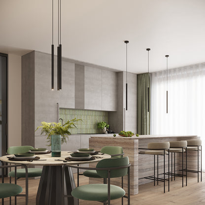 Arche - Pendant Light - 2-Light - Negro Acero - G9 LED No Incluida - IP20 - 118 cm