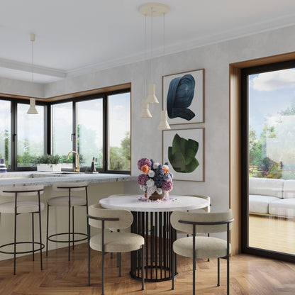 Luzara - Lámpara Colgante - Beige - 1-Luz E14 - IP20 - Acero/Aluminio - Ø14 cm x 120 cm - Estria