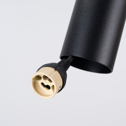 Luzara - Pendant Light - 1-Light - Beige/Negro - Fieltro y Acero - GU10 - IP20 - Ø30 cm