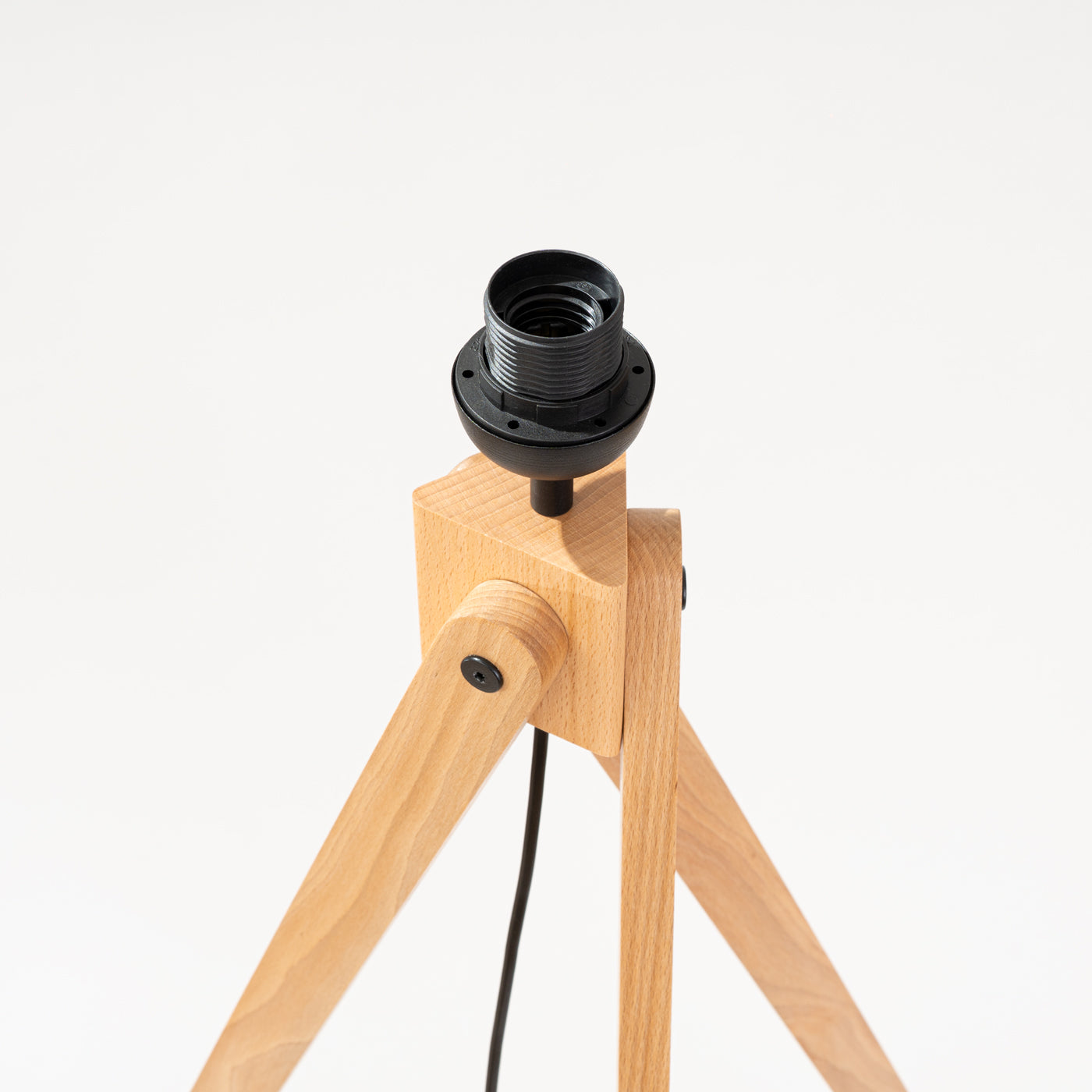 Luzara - Floor Lamp - Burdeos y Madera Natural - E27 - 1 LED Máx 15 W - IP20 - 140 cm