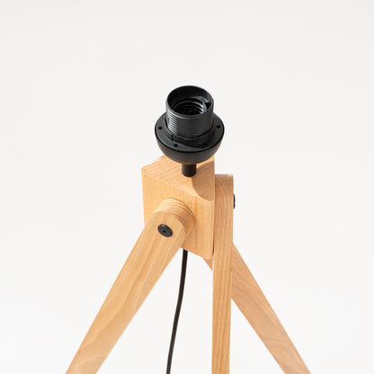 Luzara - Floor Lamp - Burdeos y Madera Natural - E27 - 1 LED Máx 15 W - IP20 - 140 cm