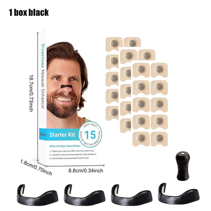 Magnetic Nasal Dilator anti Snoring Nose Strips,Boost Oxygen Intake,Sleep Nasal Breathing Dilators Starter Kit