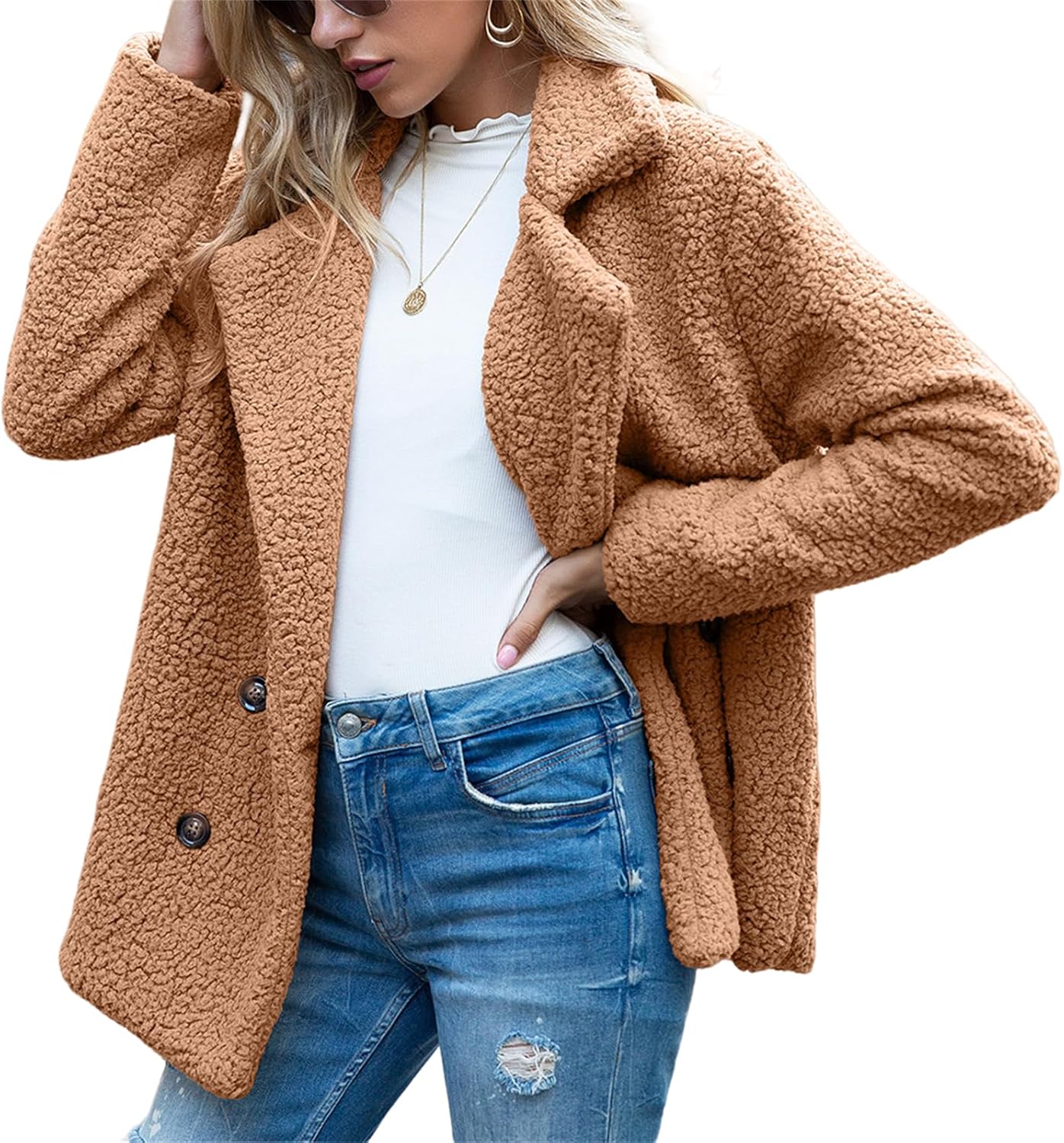 Chaqueta Teddy Oversize con Estilo